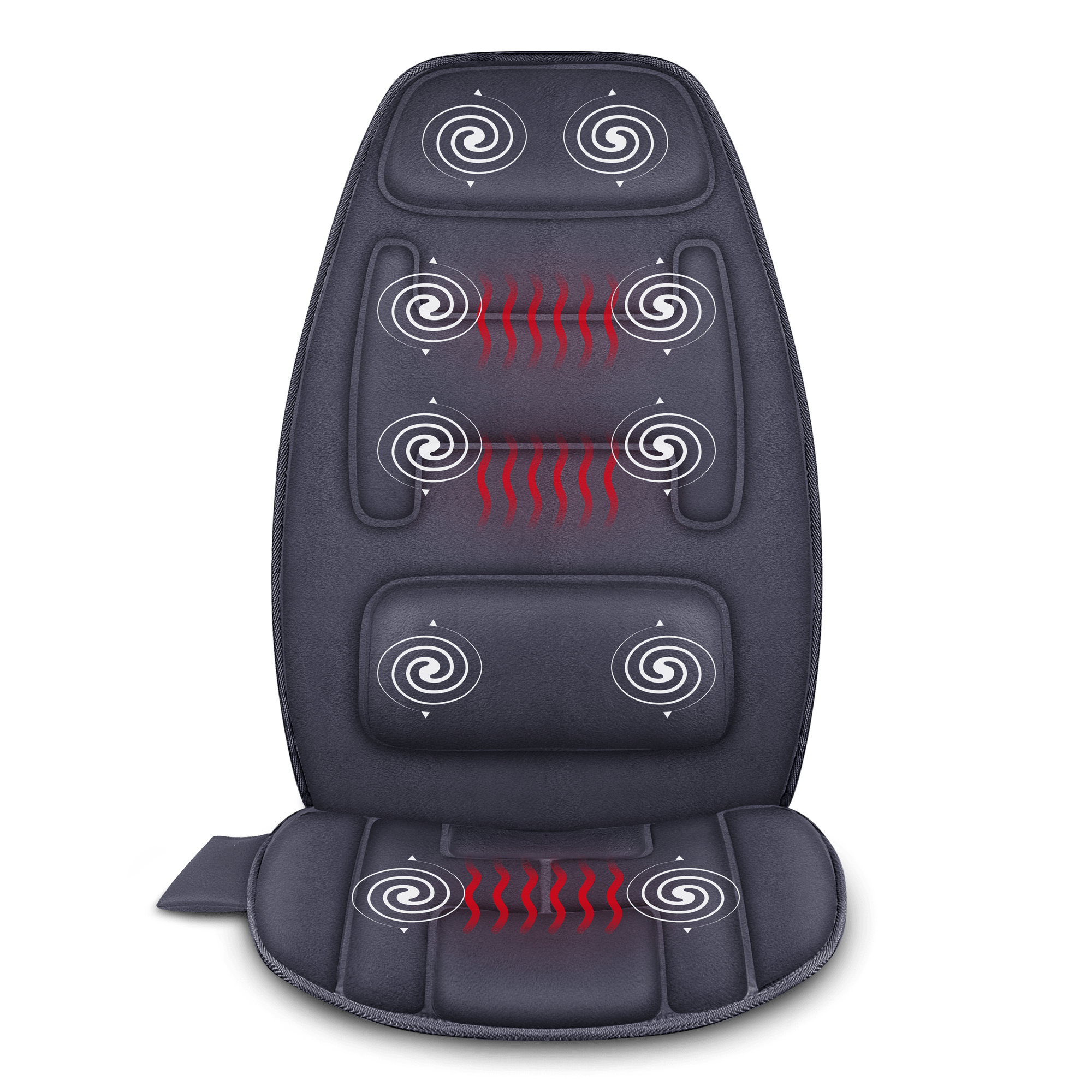 Snailax Heated Back Massager Pad - Vibrating Seat Cushion with Memory Foam