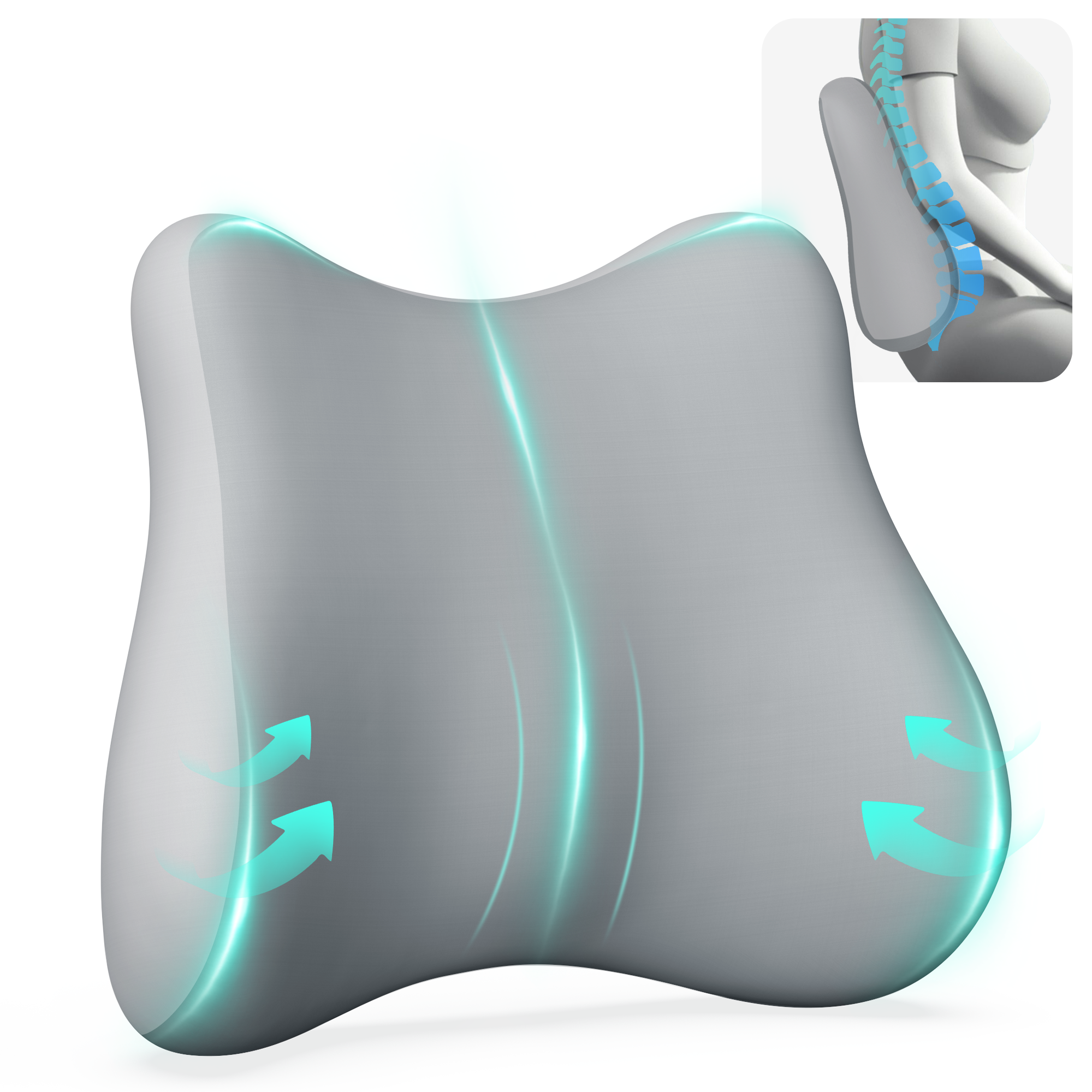 Snailax Memory Foam Lumbar Support Pillow for Office Chair & Car Seat