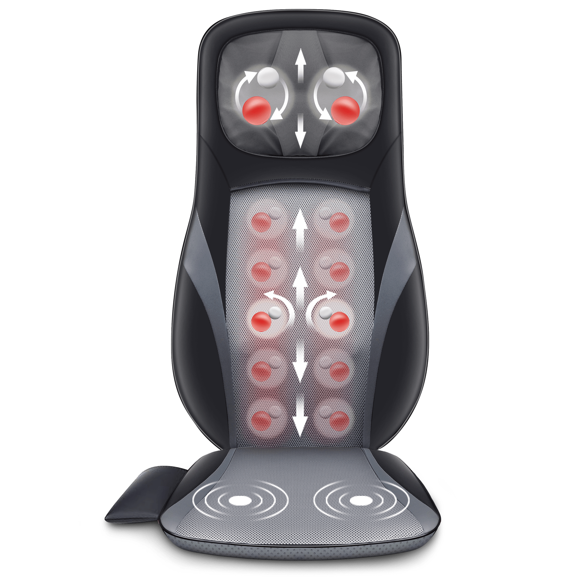 Snailax Shiatsu Back Massager with Heat - Deep Kneading Massage Chair Pad